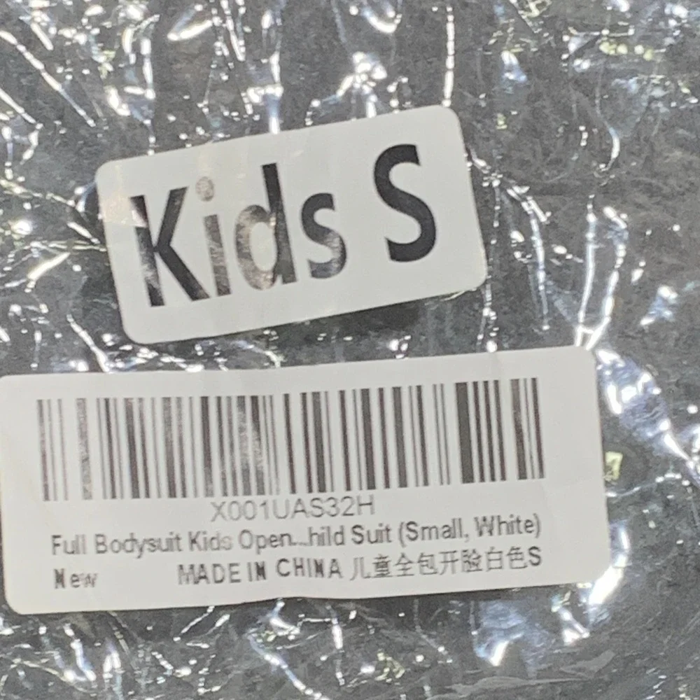 New Full Body Zentai Suit Kids S Black Spandex Skin Suit Costume Shadow